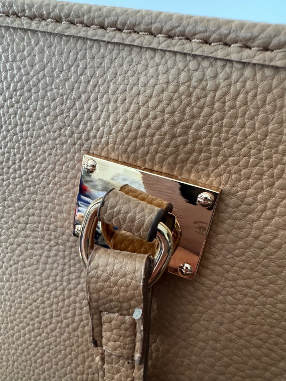 Anne Klein Nude-Beige Structured Work large Tote - Picture 15 of 16